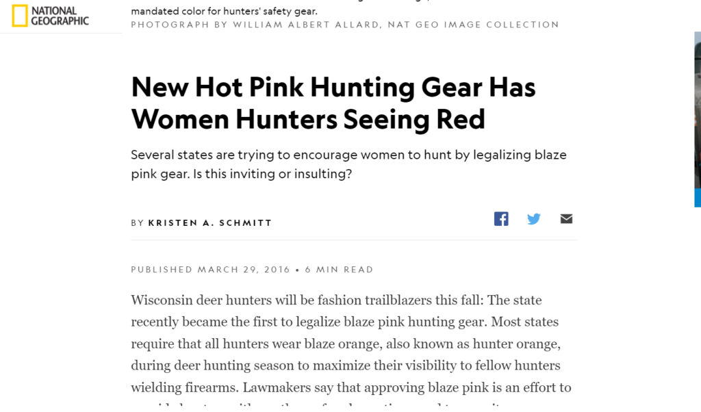 National Geographic - New Hot Pink Hunting Gear Has Women Hunters Seeing Red Carrie Zylka
