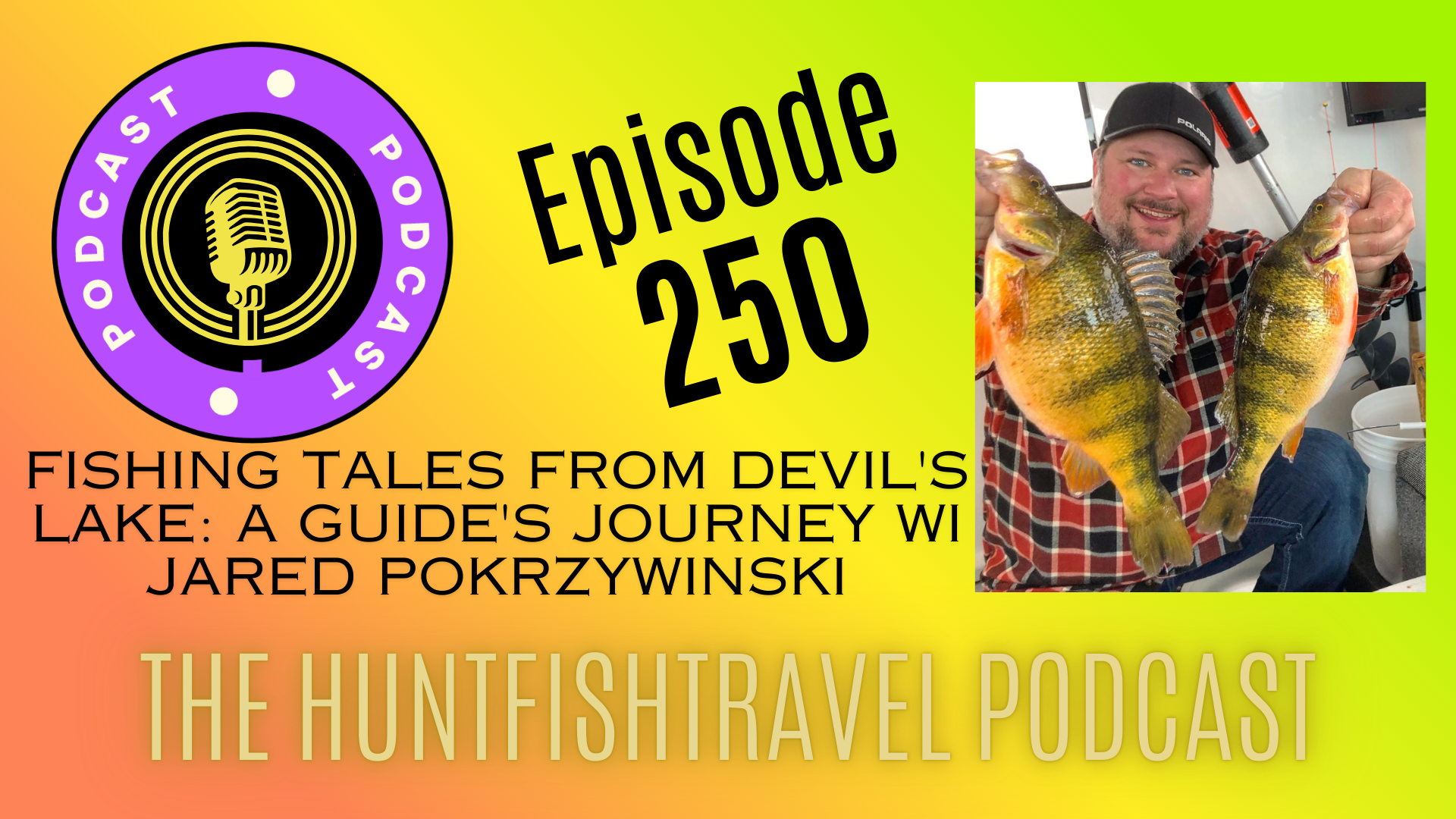 The HuntFishTravel Podcast Episode #250 – Mini Episode – Fishing Tales from Devil’s Lake: A Guide’s Journey with Jared Pokrzywinski