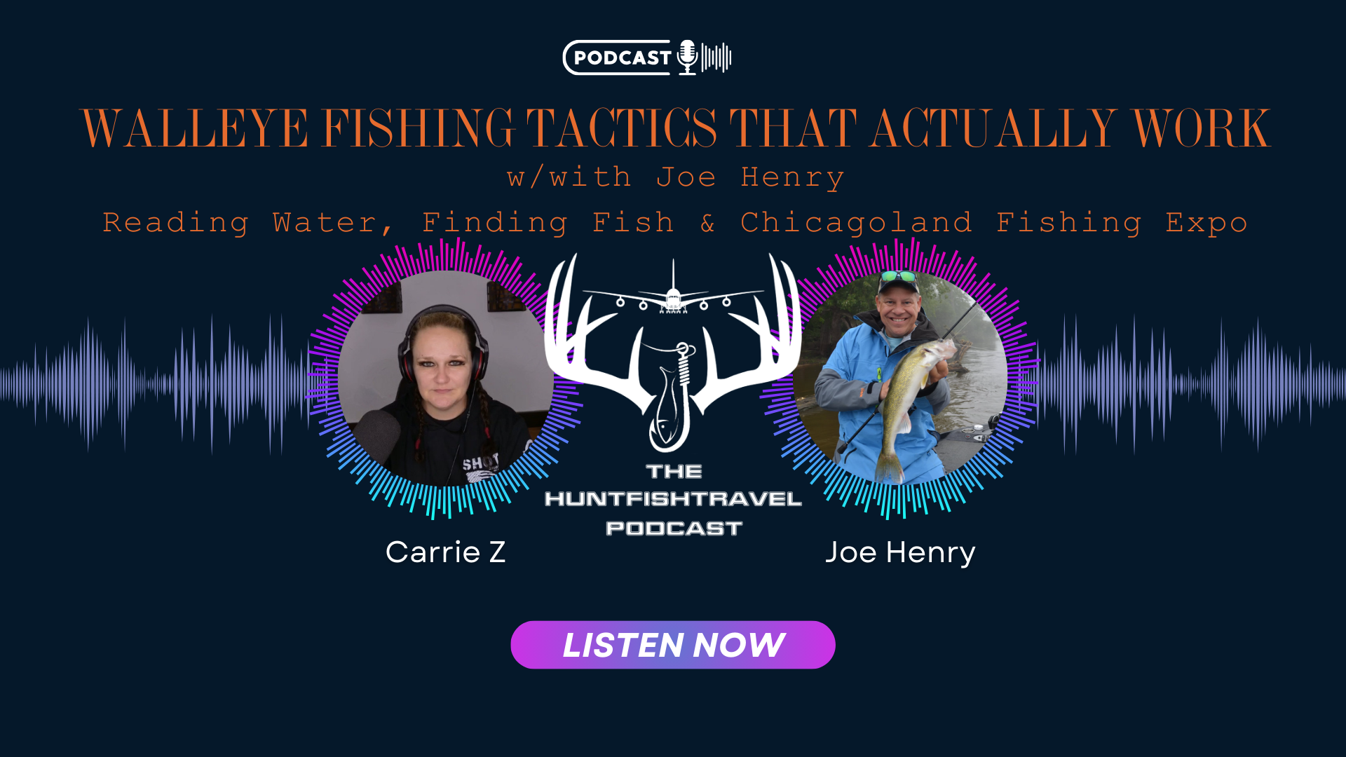 The HuntFishTravel Podcast Episode #252 – Walleye Fishing Tactics That Actually Work with Joe Henry | Reading Water, Finding Fish & Chicagoland Fishing Expo